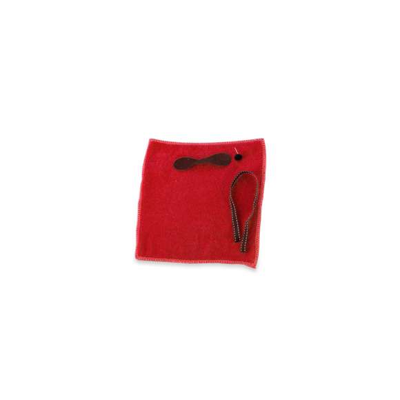 Divertida toalla perro en absorbente y suave microfibra de 310g/m2 en vivos colores. Presentada en estuche de PVC transparente de diseño.