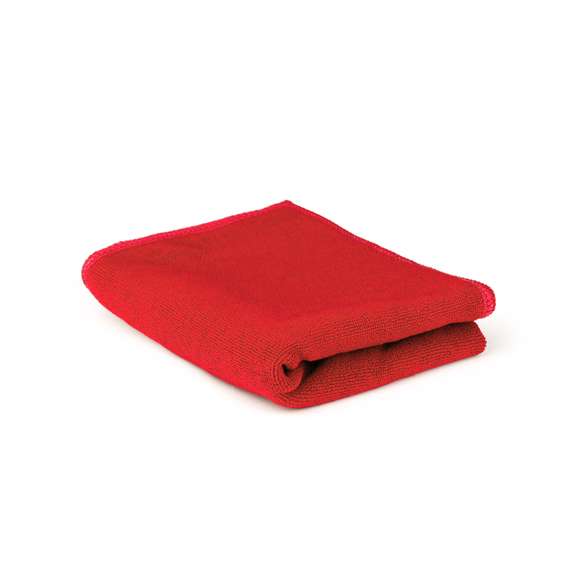 Toalla de mano de 45x30cm en absorbente y suave microfibra de alto gramaje -345g/m2- en variados colores. Presentada en funda de PVC.