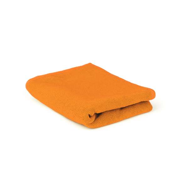 Toalla de mano de 45x30cm en absorbente y suave microfibra de alto gramaje -345g/m2- en variados colores. Presentada en funda de PVC.