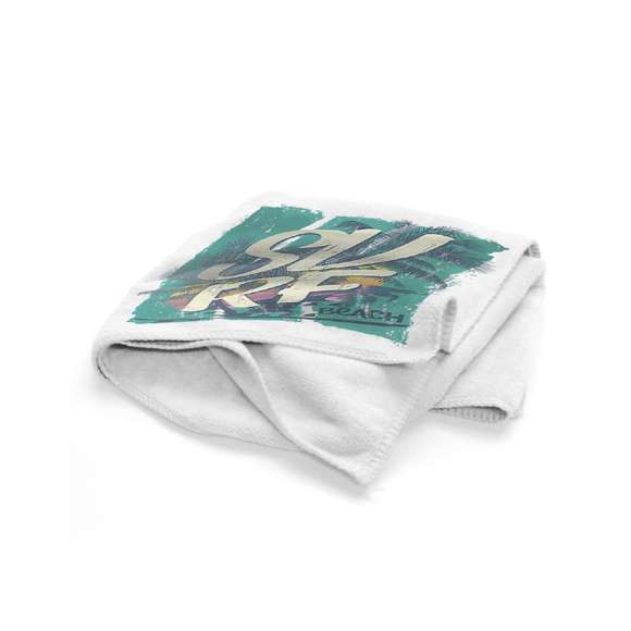Toalla de 100x50cm en absorbente y suave microfibra de 185g/m2 en variados colores. Presentada en práctica bolsa de transporte de redecilla con accesorio de ajuste.