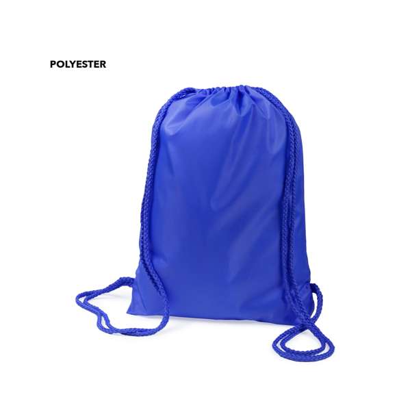 Mochila de cuerdas extra gruesas en suave poliéster 210T de alegres colores y extensa gama de colores. Con cuerdas autocierre a juego.
