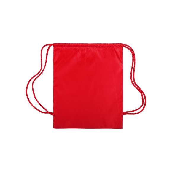 Mochila de cuerdas extra gruesas en suave poliéster 210T de alegres colores y extensa gama de colores. Con cuerdas autocierre a juego.