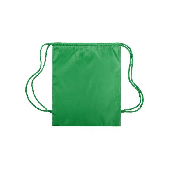 Mochila de cuerdas extra gruesas en suave poliéster 210T de alegres colores y extensa gama de colores. Con cuerdas autocierre a juego.