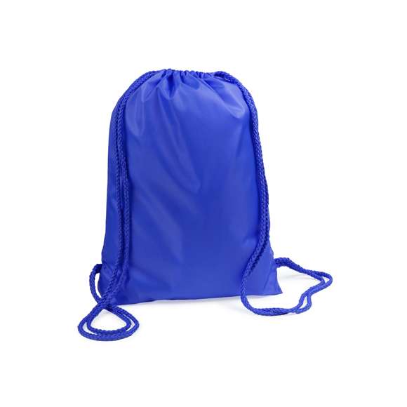 Mochila de cuerdas extra gruesas en suave poliéster 210T de alegres colores y extensa gama de colores. Con cuerdas autocierre a juego.