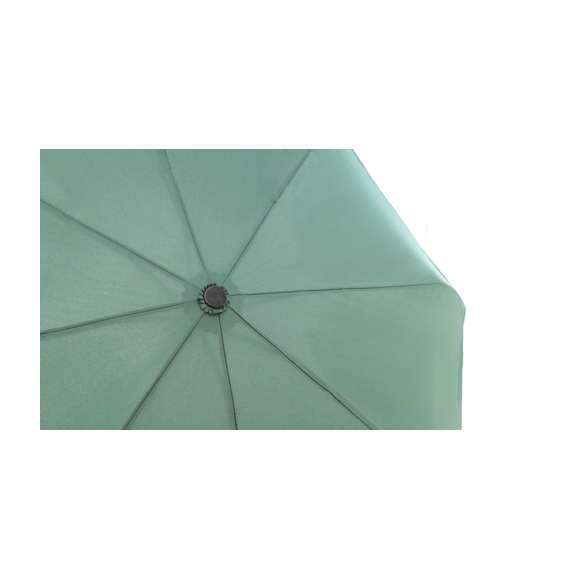 Paraguas plegable de alta calidad de 8 paneles en sobrios colores. De 98cm de diámetro, con apertura automática y en resistente material pongee. Con varillas metálicas en color negro, cierre de velcro y mango ergonómico con cinta de transporte. Presentado en funda individual a juego.