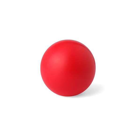 Pelota antiestrés en extensa gama de vivos colores y suave cuerpo con acolchado de PU brillante.