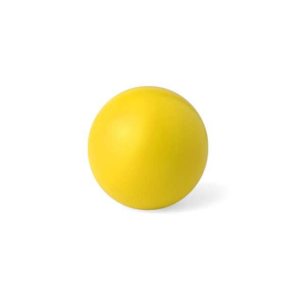 Pelota antiestrés en extensa gama de vivos colores y suave cuerpo con acolchado de PU brillante.