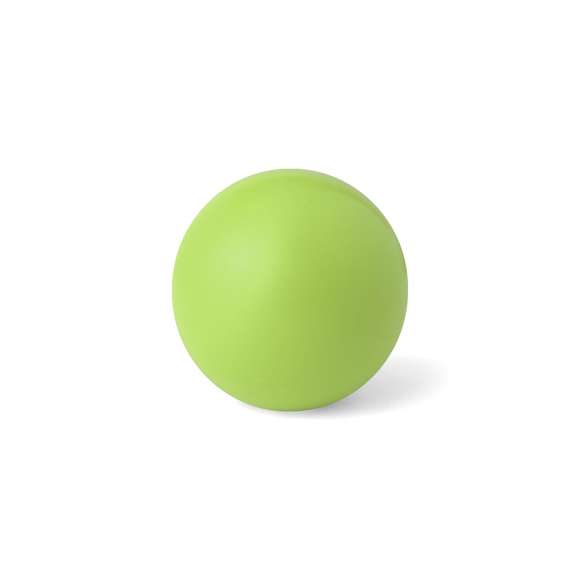 Pelota antiestrés en extensa gama de vivos colores y suave cuerpo con acolchado de PU brillante.