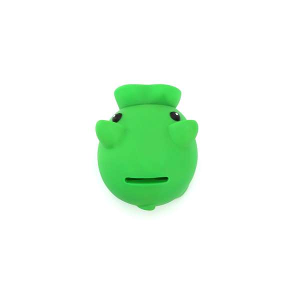 Hucha cerdito con suave cuerpo de acabado goma en vivos colores.