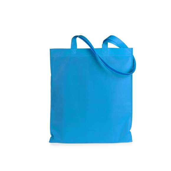 Bolsa fabricada non-woven de 80g/m2. De acabado termosellado y asas largas reforzadas de 68cm. Disponible en variada gama de colores.