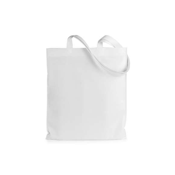 Bolsa fabricada non-woven de 80g/m2. De acabado termosellado y asas largas reforzadas de 68cm. Disponible en variada gama de colores.