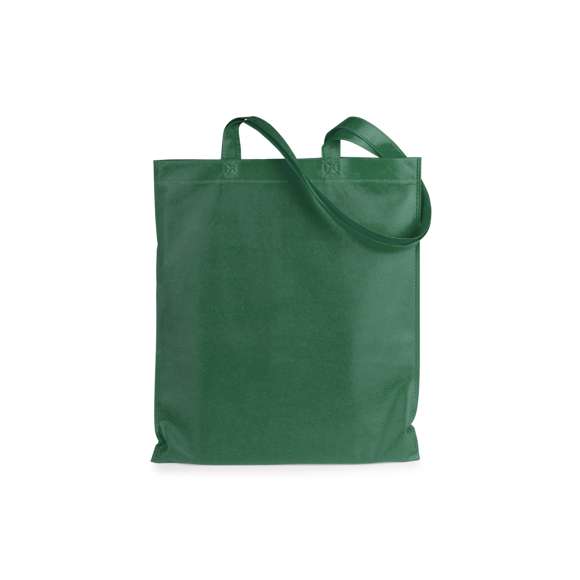 Bolsa fabricada non-woven de 80g/m2. De acabado termosellado y asas largas reforzadas de 68cm. Disponible en variada gama de colores.