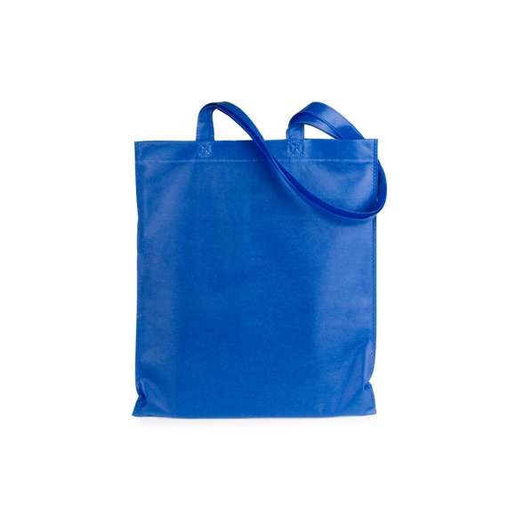 Bolsa fabricada non-woven de 80g/m2. De acabado termosellado y asas largas reforzadas de 68cm. Disponible en variada gama de colores.