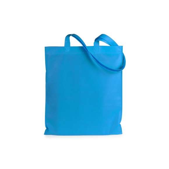 Bolsa fabricada non-woven de 80g/m2. De acabado termosellado y asas largas reforzadas de 68cm. Disponible en variada gama de colores.