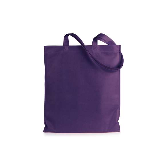 Bolsa fabricada non-woven de 80g/m2. De acabado termosellado y asas largas reforzadas de 68cm. Disponible en variada gama de colores.