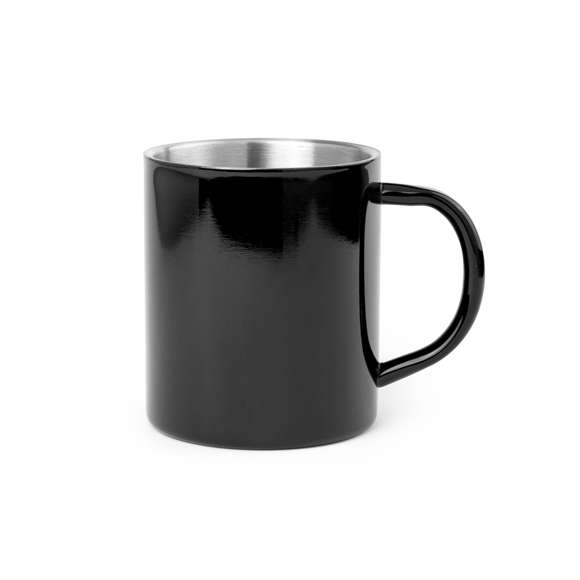 Taza de acero inox de 280ml de capacidad con original diseño bicolor. Con cuerpo de acabado brillante en llamativos colores y presentada en caja individual.