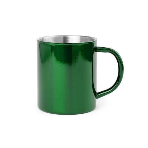 Taza de acero inox de 280ml de capacidad con original diseño bicolor. Con cuerpo de acabado brillante en llamativos colores y presentada en caja individual.
