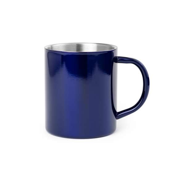 Taza de acero inox de 280ml de capacidad con original diseño bicolor. Con cuerpo de acabado brillante en llamativos colores y presentada en caja individual.