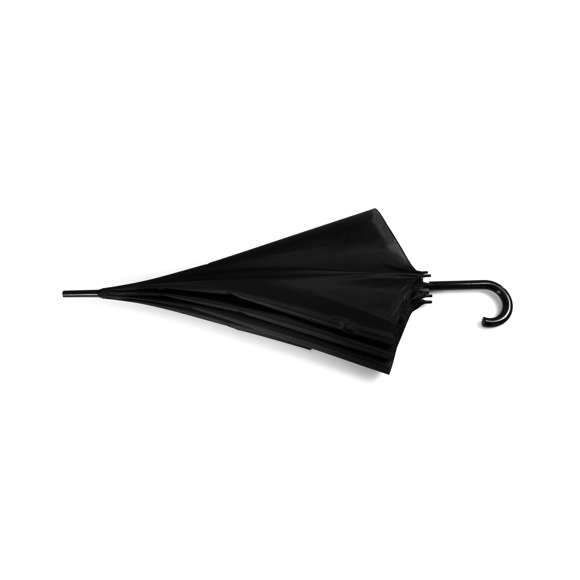  	Paraguas de 8 paneles en extensa gama de vivos colores y 105cm de diámetro. De apertura automática, en resistente material poliéster, con varillas metálicas en color negro y mango a juego.
