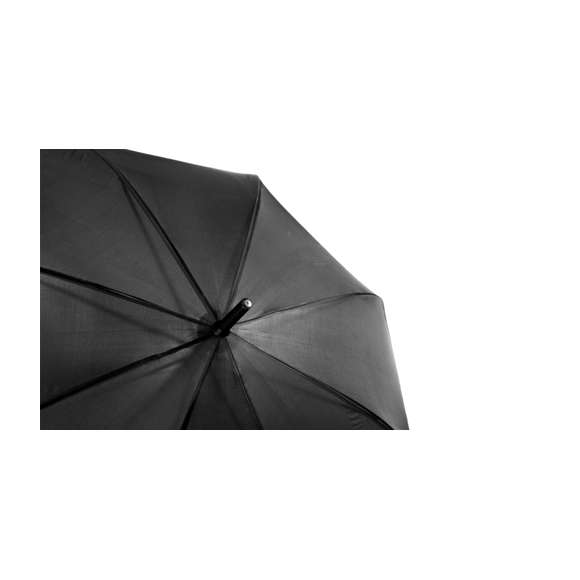  	Paraguas de 8 paneles en extensa gama de vivos colores y 105cm de diámetro. De apertura automática, en resistente material poliéster, con varillas metálicas en color negro y mango a juego.