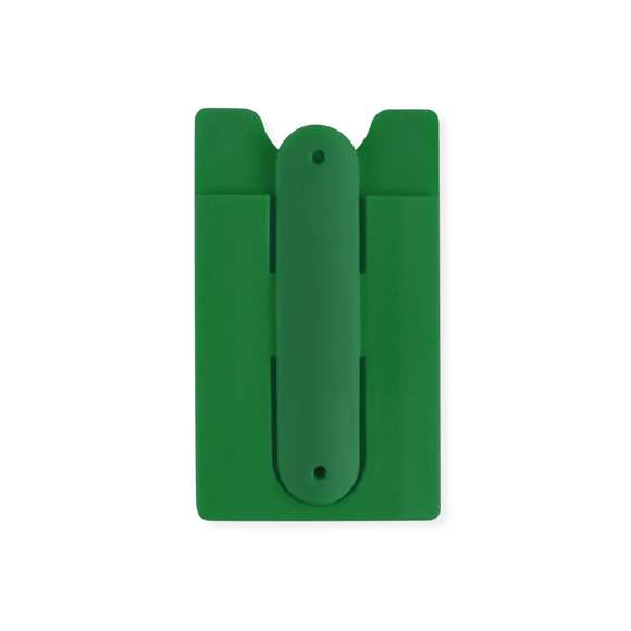 Funda multiusos en suave silicona de llamativos colores y con bolsilllo integrado. Soporte con mecanismo desplegable.
