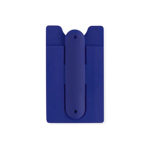 Funda multiusos en suave silicona de llamativos colores y con bolsilllo integrado. Soporte con mecanismo desplegable.