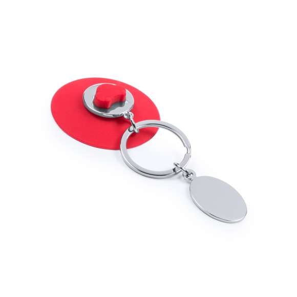 Original llavero metálico con ventosa extraíble en vivos colores. Sólo hay que fijar la ventosa a una superficie plana para colgar el llavero. Con chapa metálica para marcaje en láser.