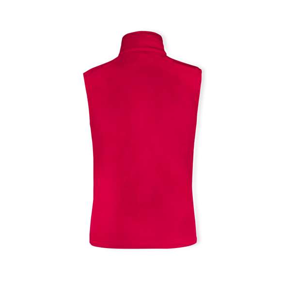 Chaleco impermeable y transpirable en combinación de materiales soft shell y elastano. En variada gama de vivos colores, con cierre de cremallera y bolsillos frontales. Disponible en tallas S, M, L, XL, XXL.