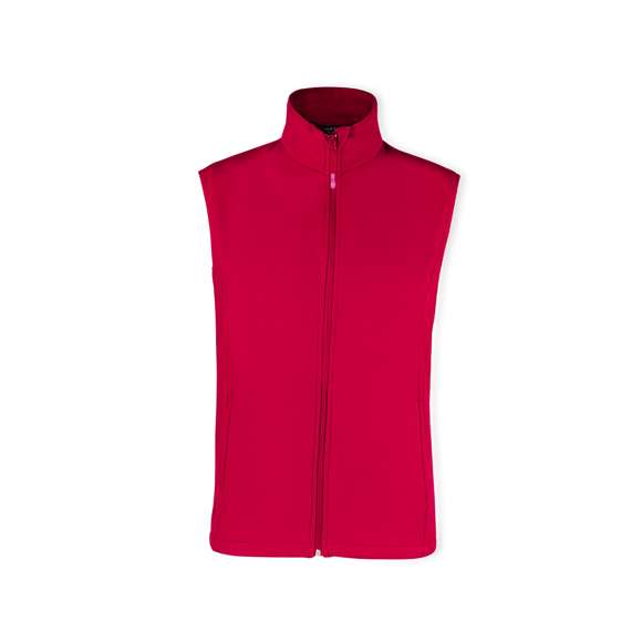 Chaleco impermeable y transpirable en combinación de materiales soft shell y elastano. En variada gama de vivos colores, con cierre de cremallera y bolsillos frontales. Disponible en tallas S, M, L, XL, XXL.