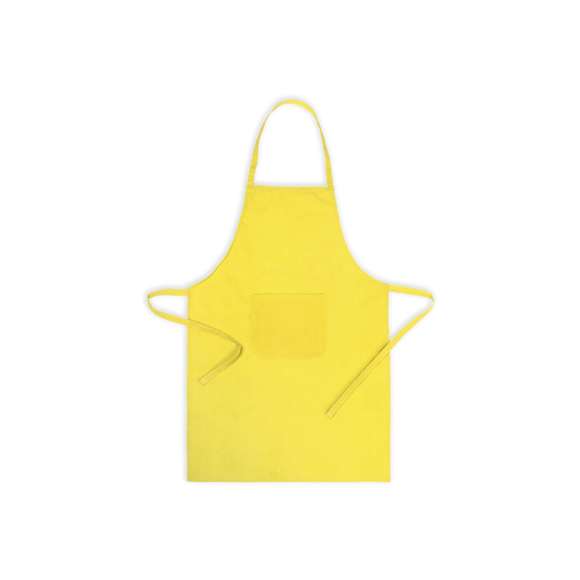 Delantal fabricado en tejido TC, combinación de algodón y poliéster. En el frontal incluye un práctico bolsillo, con cordones ajustables en la cintura y corte por debajo de la rodilla. Disponible en amplia gama de colores.