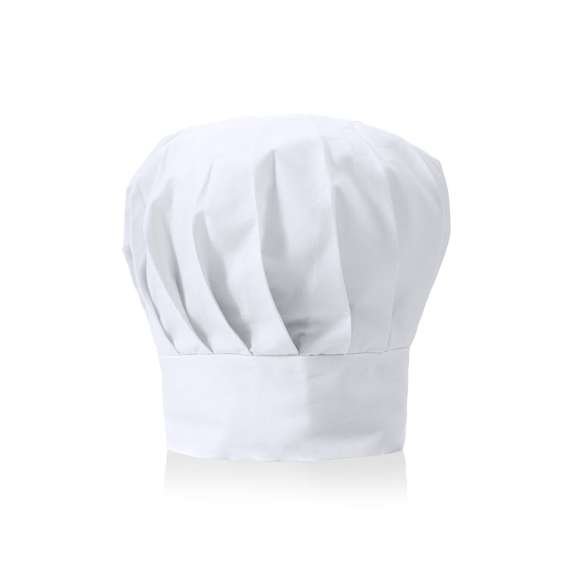 Gorro de cocina en suave y cómodo material TC -combinado de algodón y poliéster- en sobrios colores y con cinta ajustable.