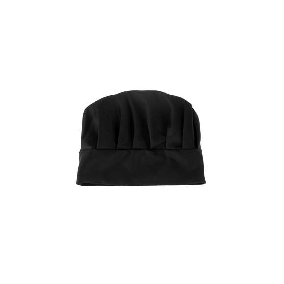 Gorro de cocina en suave y cómodo material TC -combinado de algodón y poliéster- en sobrios colores y con cinta ajustable.