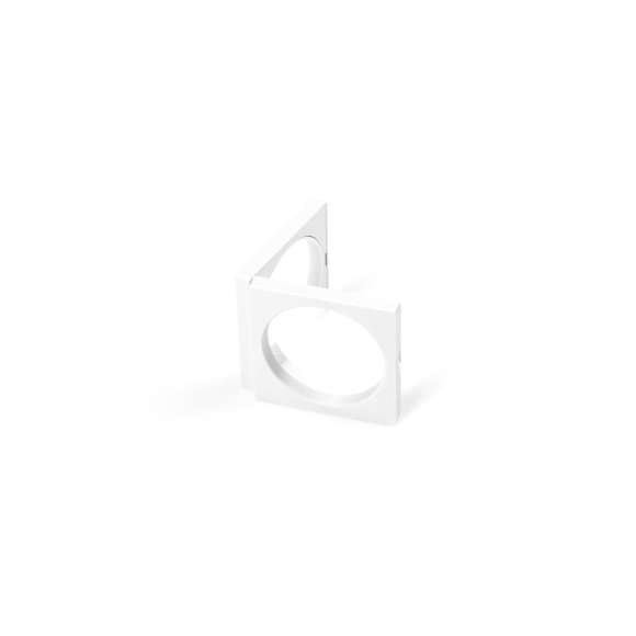 Estuche para memoria USB con ventana de film transparente, de atrevido diseño y elegante acabado en color blanco.