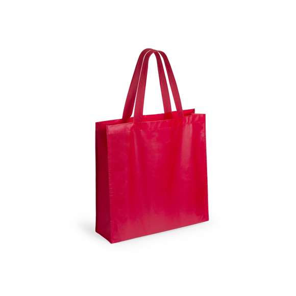 Bolsa en non-woven laminado de acabado mate de 110g/m2, en variada gama de vivos colores. Con asas reforzadas medianas de 55cm, fuelle y acabado cosido. Resistencia hasta 5kg de peso.