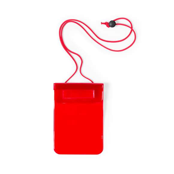 Práctico portatodo impermeable de gran tamaño en PVC de acabado transparente. Con función táctil y cierre estanco. Solapa con cierre de velcro a juego y cinta de transporte a juego con accesorio de ajuste.