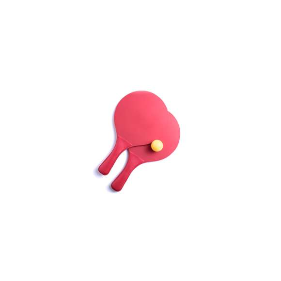  	Par de palas de playa de alta calidad en madera natural de variada gama en vivos colores. Con mango reforzado a juego y presentadas en bolsa redecilla con pelota.