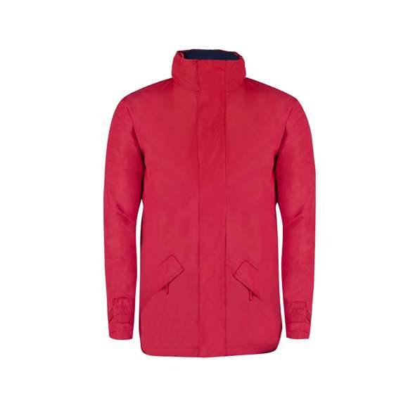 Parka con exterior en suave y resistente poliéster con tratamiento impermeable de vivos colores e interior en cálido polar fleece de 200g/m2. Con capucha de cierre de cremallera integrada en cuello y doble cierre principal: de cremallera con cinta en tirador y tapeta de velcro. Con bolsillos laterales de cierre de cremallera con cinta en tirador. Disponible en tallas S, M, L, XL, XXL. Con cremallera interior para fácil marcaje.