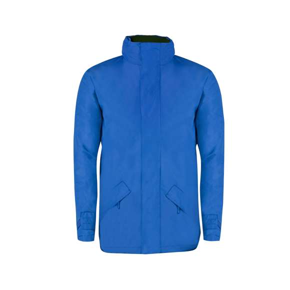 Parka con exterior en suave y resistente poliéster con tratamiento impermeable de vivos colores e interior en cálido polar fleece de 200g/m2. Con capucha de cierre de cremallera integrada en cuello y doble cierre principal: de cremallera con cinta en tirador y tapeta de velcro. Con bolsillos laterales de cierre de cremallera con cinta en tirador. Disponible en tallas S, M, L, XL, XXL. Con cremallera interior para fácil marcaje.
