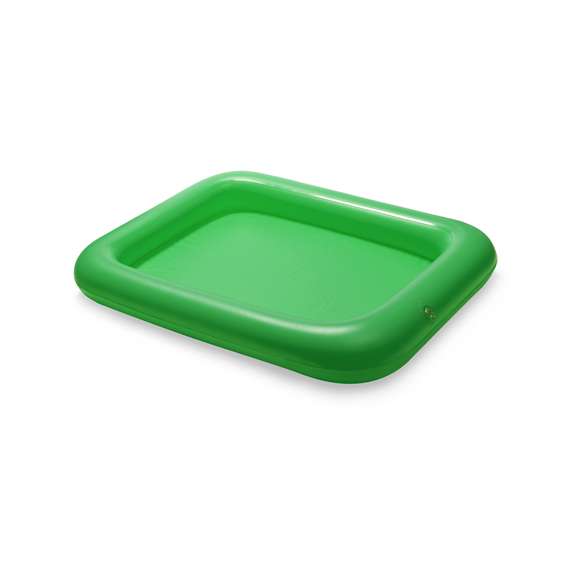 Original mesa inflable de PVC con bordes anticaída en vivos colores.