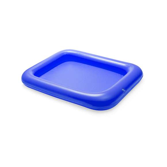Original mesa inflable de PVC con bordes anticaída en vivos colores.