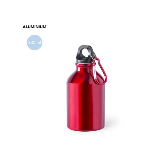 Bidón de 330ml de capacidad con cuerpo de acabado en aluminio en vivos y variados colores. Con tapón de seguridad a rosca y mosquetón metálico de transporte. Presentado en atractiva caja de diseño. Disponible manual de instrucciones en español e inglés.