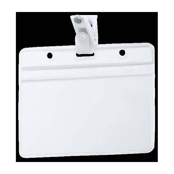  	Identificador troquelado en PVC con clip de fijación en color blanco. Disponible en diseño horizontal y vertical.
