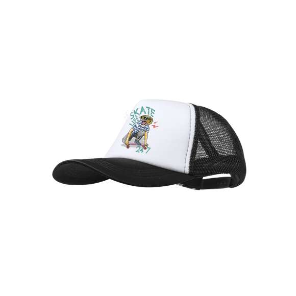 Gorra tipo trucker de 5 paneles en material 100% poliéster de suave acabado. En variada gama de vivos colores, con panel frontal en color blanco y cierre ajustable de plástico.