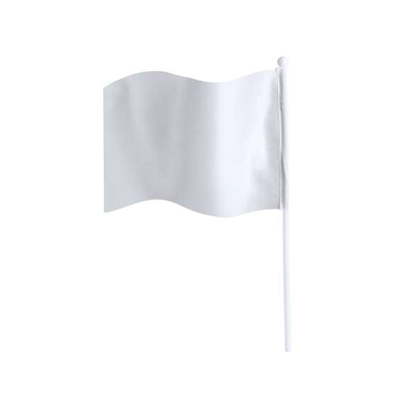  	Banderín de poliéster. Con mástil de 30 cm y bandera de 20 x 13,5 cm. Disponible en extensa gama de colores.