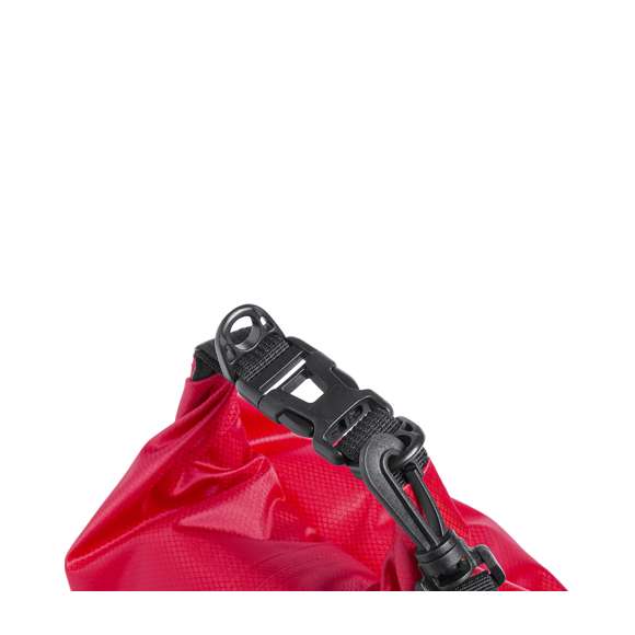 Bolsa impermeable de 9l de capacidad, fabricada en resistente ripstop. Con cierre de seguridad, asa con hebilla de ajuste, mosquetón, y cinta bandolera ajustable. Disponible en variada gama de colores brillantes.