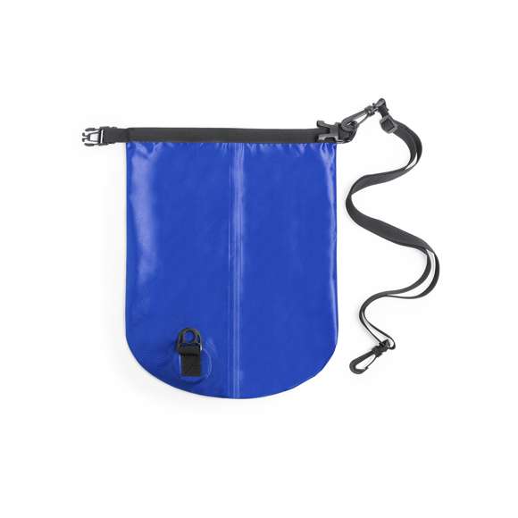 Bolsa impermeable de 9l de capacidad, fabricada en resistente ripstop. Con cierre de seguridad, asa con hebilla de ajuste, mosquetón, y cinta bandolera ajustable. Disponible en variada gama de colores brillantes.