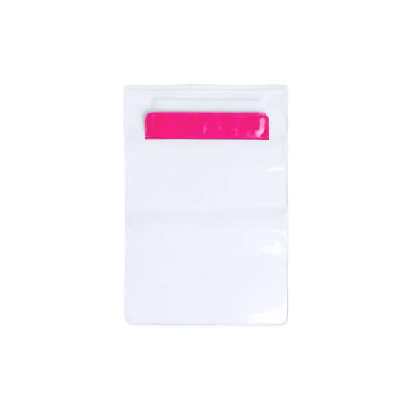 Práctico portatodo impermeable en PVC con función táctil, diseñado especialmente para tablets de hasta 9,7 pulgadas y doble sistema de seguridad para preservar la estanqueidad. Con solapa frontal en variada gama de colores.