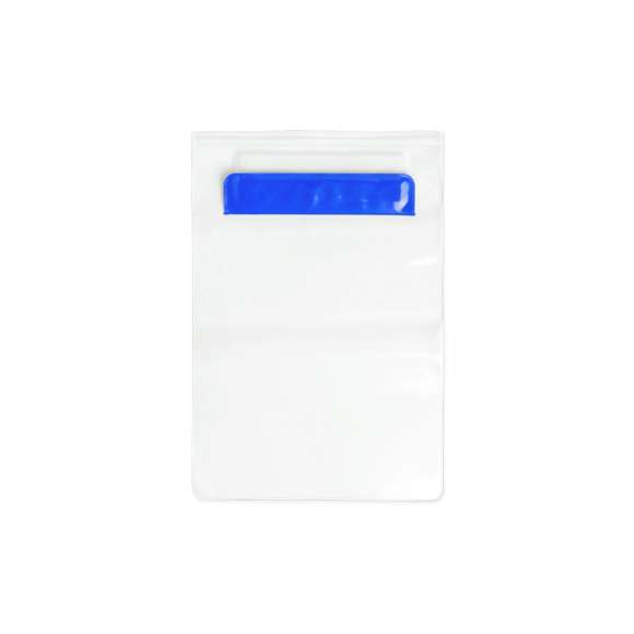 Práctico portatodo impermeable en PVC con función táctil, diseñado especialmente para tablets de hasta 9,7 pulgadas y doble sistema de seguridad para preservar la estanqueidad. Con solapa frontal en variada gama de colores.