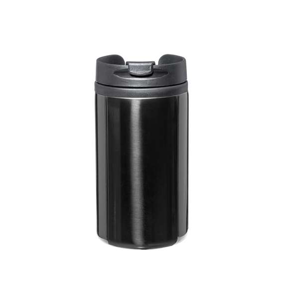 Vaso fabricado en acero inox de 290ml de capacidad con cuerpo en vivos colores de acabado brillante. Con tapa dosificador y base acolchada de suave espuma. Es ideal para tener en tu escritorio, mesa o en cualquier superficie donde disfrutar tranquilamente de tu bebida favorita.