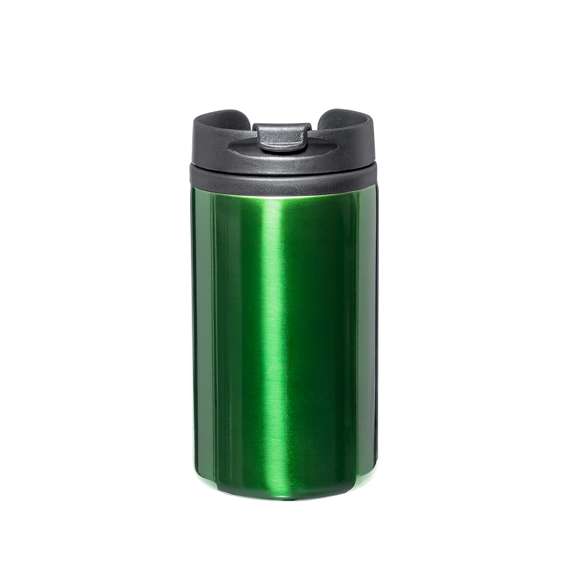 Vaso fabricado en acero inox de 290ml de capacidad con cuerpo en vivos colores de acabado brillante. Con tapa dosificador y base acolchada de suave espuma. Es ideal para tener en tu escritorio, mesa o en cualquier superficie donde disfrutar tranquilamente de tu bebida favorita.